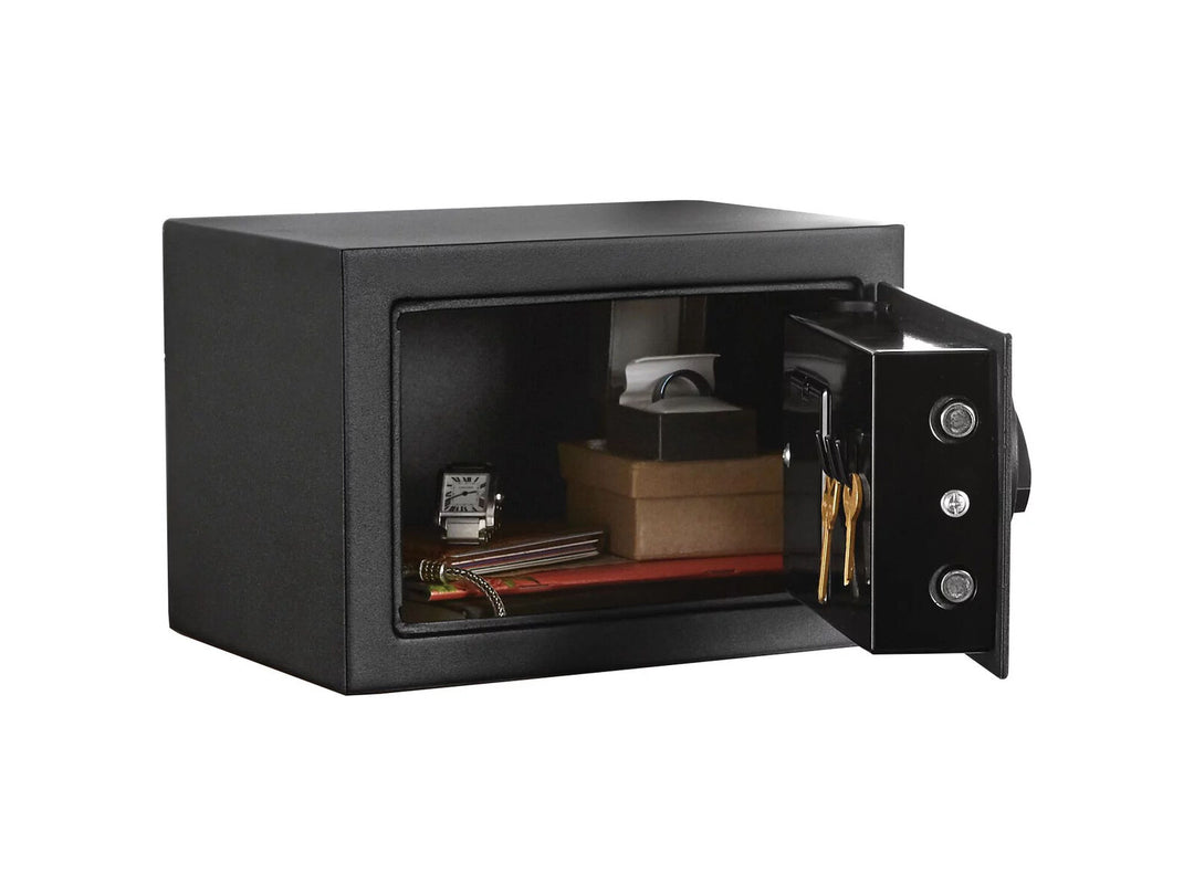 Pen + Gear Small Digital Safe with Electronic Lock and Backup Key in Black Model 17SCM