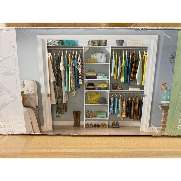 ClosetMaid Closet Organizer Kit - Customizable, Adjustable Shelves, Hanging Rods Retail $150.00