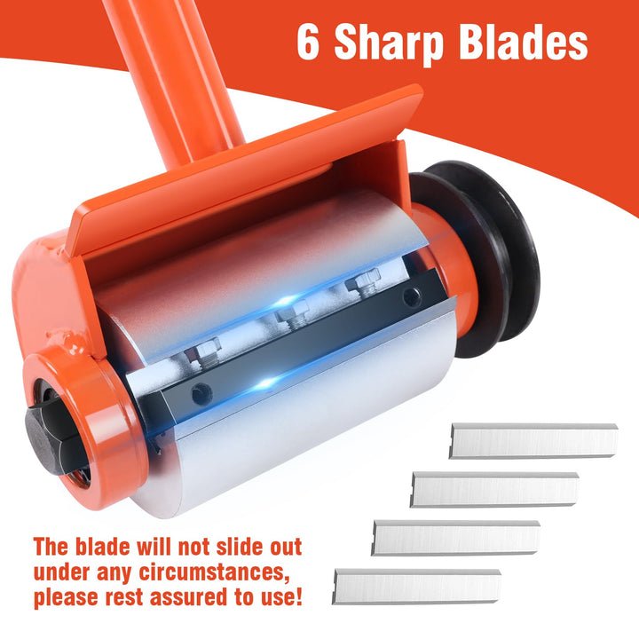 Log Peeler Steel Log Debarker Peeler Multifunctional Chainsaw Debarking Attachment Wood Debarking Tool with 6 Lengthened Blades
