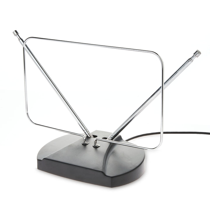 Onn. Indoor Easy-Adjust HDTV Antenna with VHF Dipoles and 20 Mile Reception Range