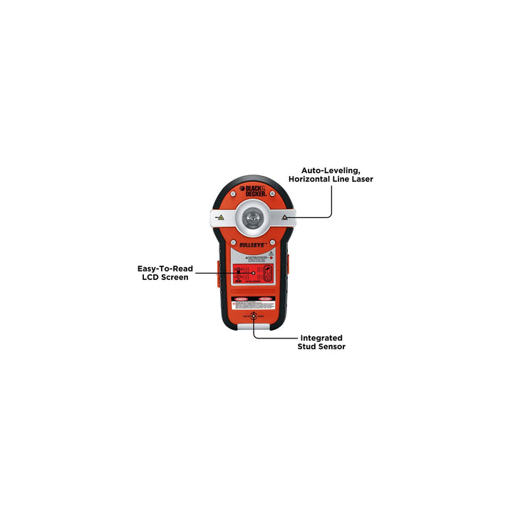 BLACK+DECKER Line Laser, Auto-leveling with Stud Finder (BDL190S)