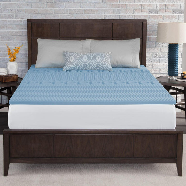 Mainstays 1.5” 7-Zone Memory Foam Mattress Topper  Full Retail $29.98
