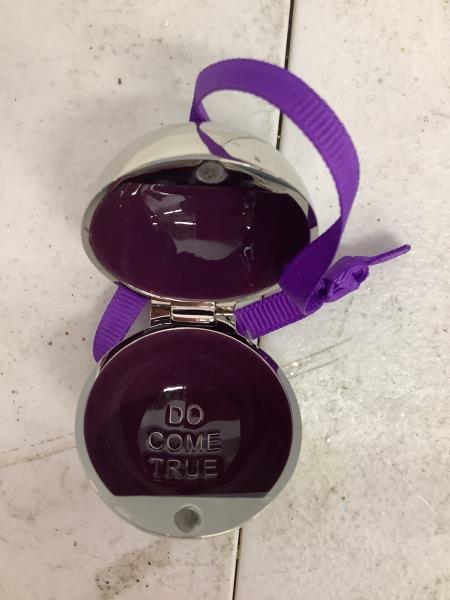 Wishes Do Come True Silver Wish Ball Ornament - Purple Ribbon color may not be purple Retail $9.99