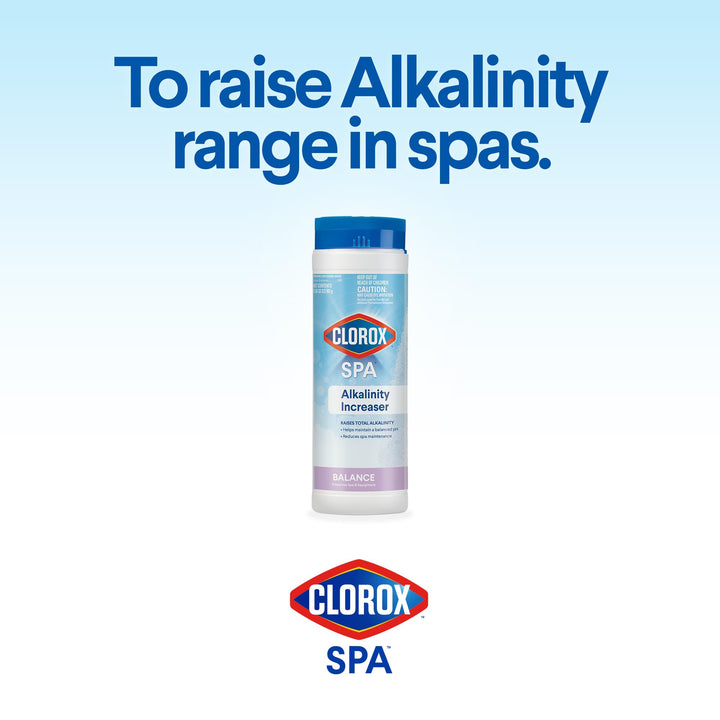 CloroxÂ® Pool&Spaâ„¢ Alkalinity Increaser, Raises Total Alkalinity in Spa Water, Safe for All Spa Types, 2 lb (Pack of 1)