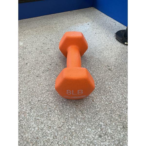 Brandless 8LB Hex Dumbbell - Orange Retail $20.00