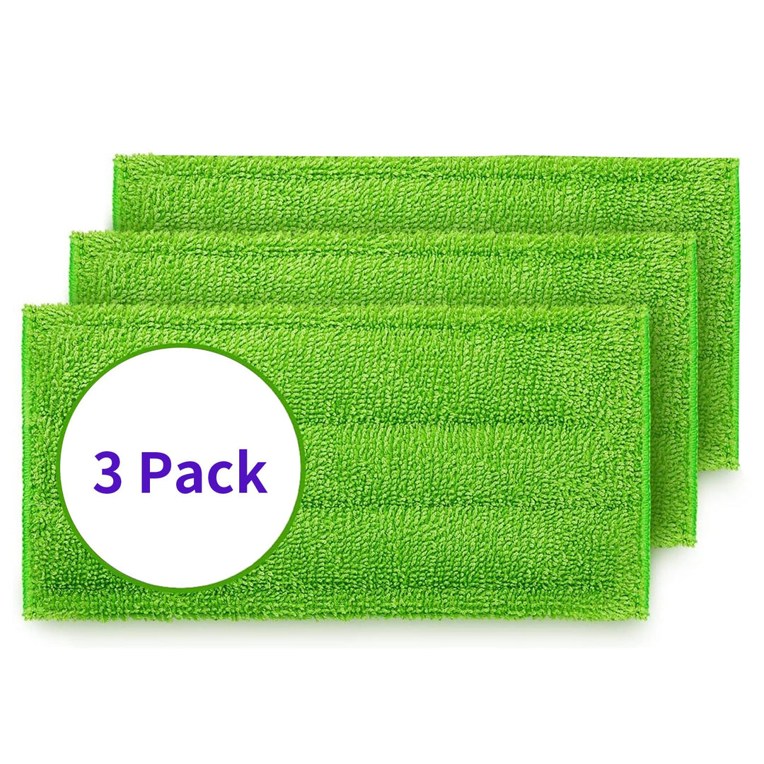 Star Maktion 3 Pack Mop Pads Compatible with Swiffer Wet Jet Mops, Washable Microfiber Mop Pads for Wet & Dry Use Mop Pad Refills, Durable and Fitting for Home/Office Cleaning (Green) Retail $13.00