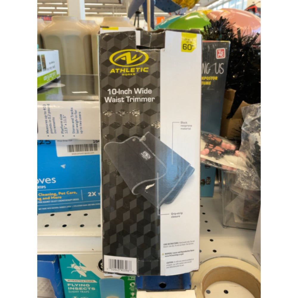 Athletic Works 10  Waist Trimmer Belt with Antimicrobial Protection  Black