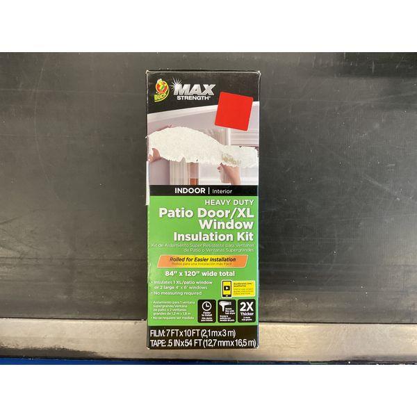 Duck MAX Strength Patio Door/XL Window Insulation Kit - Heavy Duty, Rolled for Easy Installation, 84" x 120"