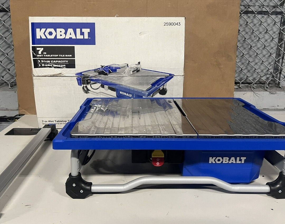 Kobalt 7-in 5-Amp Wet Tabletop Tile Saw-24-in Capacity-5-AMP Motor-Missing Parts