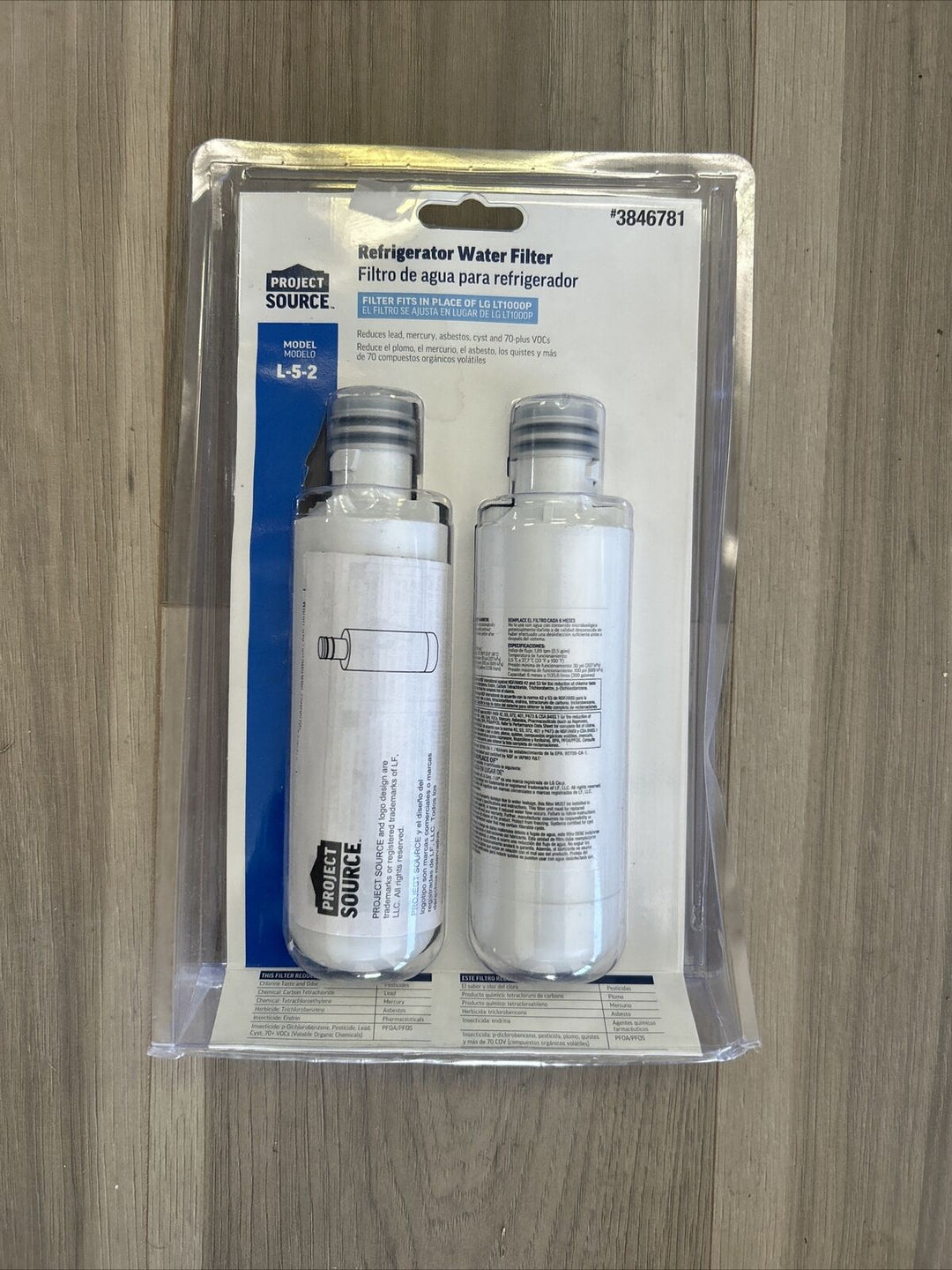 Project Source 6-Month Twist-in Refrigerator Water Filter L-5-2 Fits LG LT1000P Retail $58.99