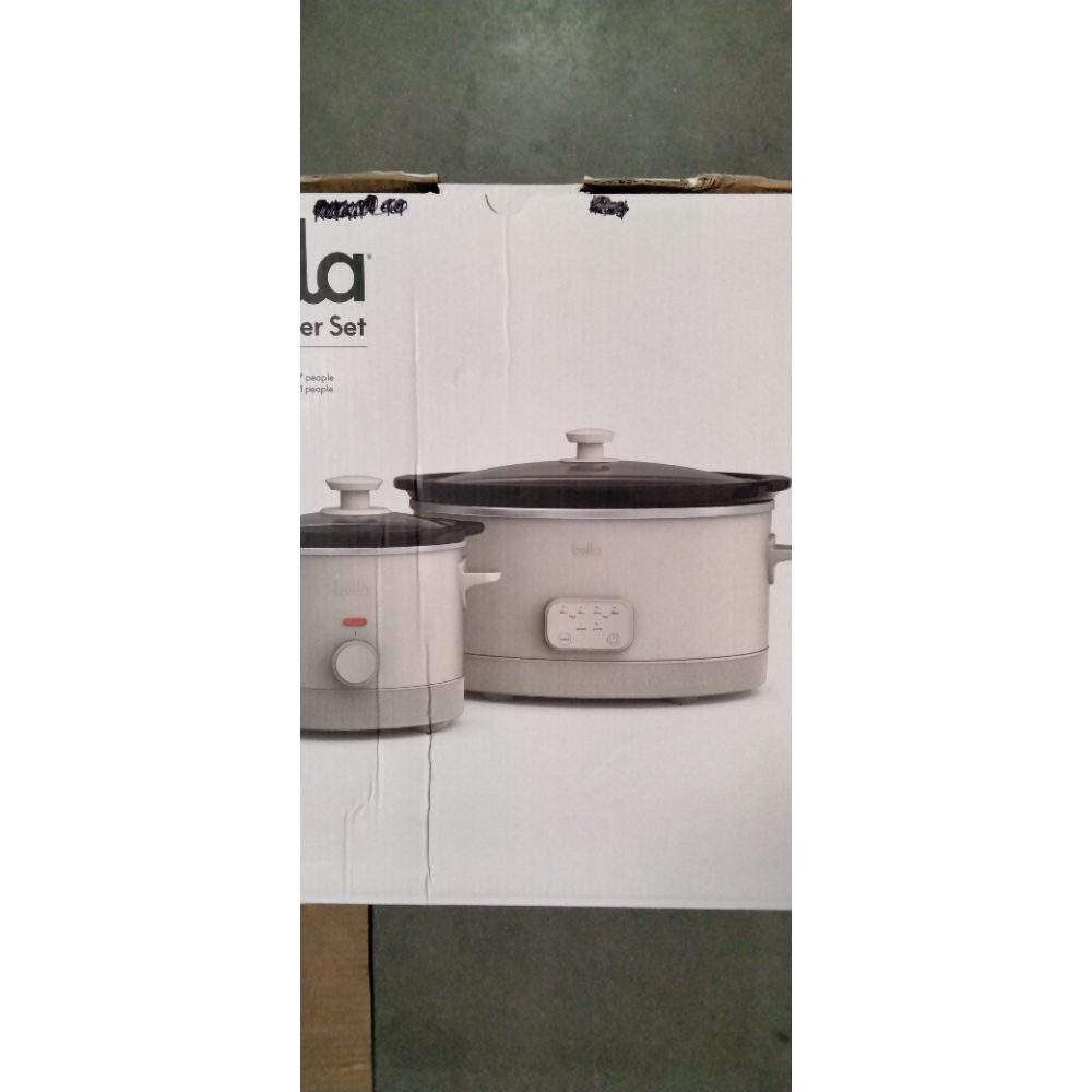Bella Slow Cooker Set - Heavy Duty Duo, Includes Two Cookers Retail $50.00