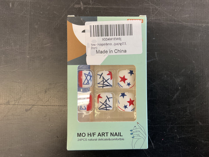 4th of July Press on Toenails Short Square