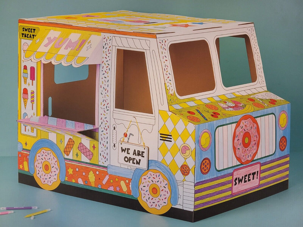Mondo Llama Color Your Own Ice Cream Truck DIY Art Kit Retail $39.99