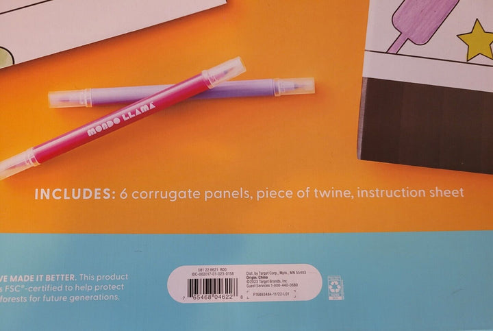 Mondo Llama Color Your Own Ice Cream Truck DIY Art Kit Retail $39.99