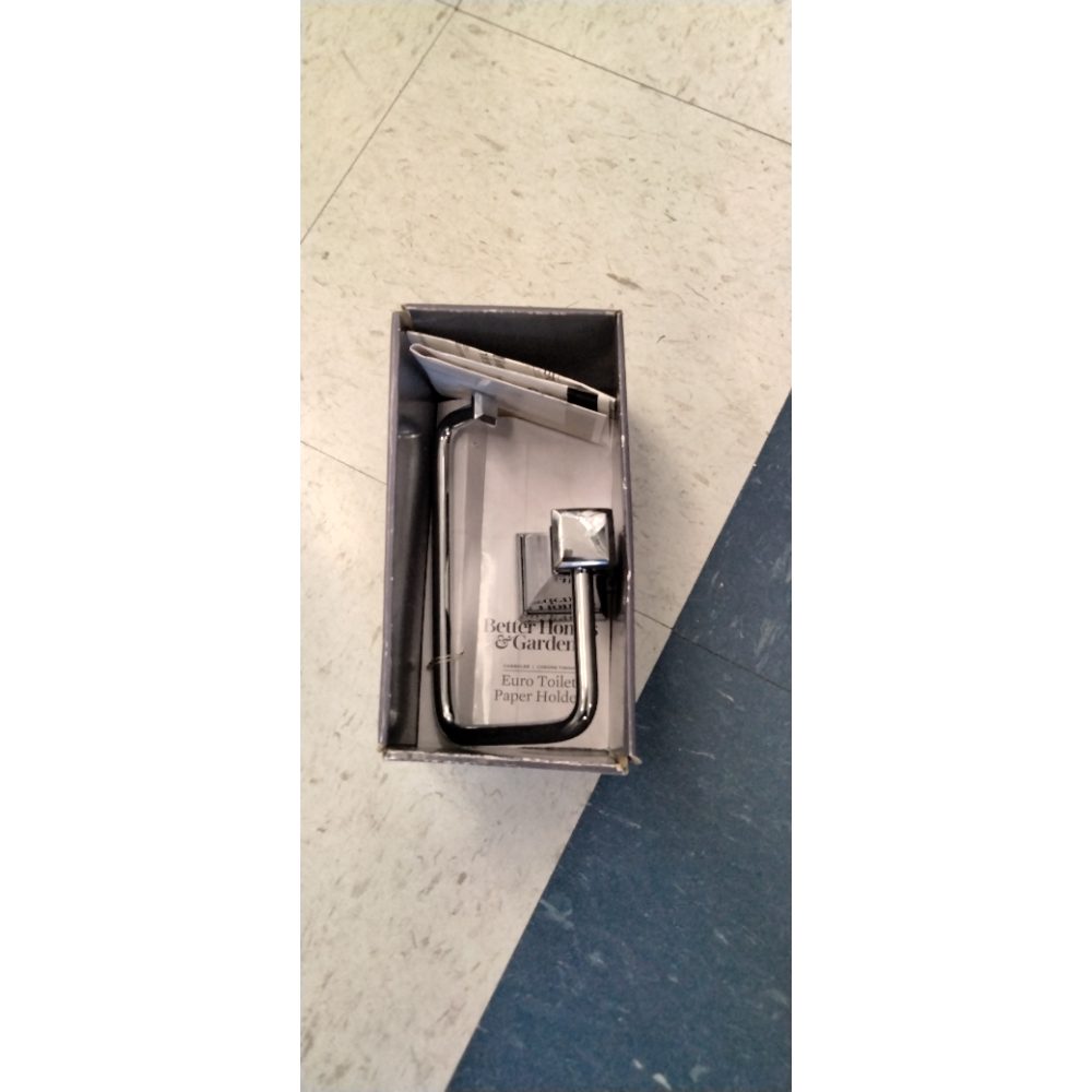 Better Homes & Gardens Chandler Wall Mount Euro Toilet Paper Holder in Chrome