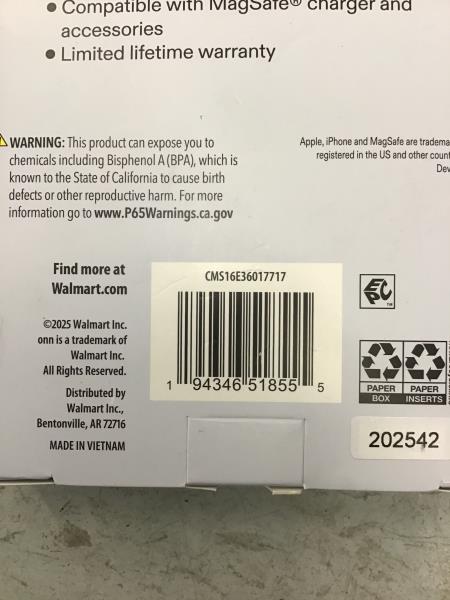 onn. 16e/15 MagSafe Compatible Phone Case - Standard Drop Protection Retail $11.00