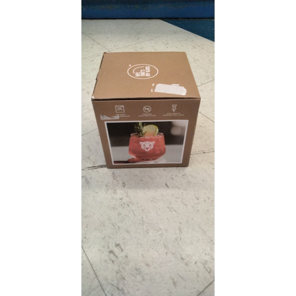 Unique Stemless Wine Glass - Cheetah | Identifiable Animal-Themed Glassware for Cocktails, Wine, Water & Whiskey | 13.5oz Single Glass