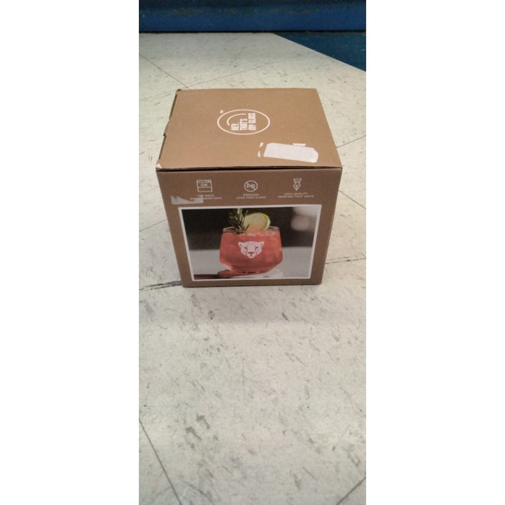 Unique Stemless Wine Glass - Cheetah | Identifiable Animal-Themed Glassware for Cocktails, Wine, Water & Whiskey | 13.5oz Single Glass