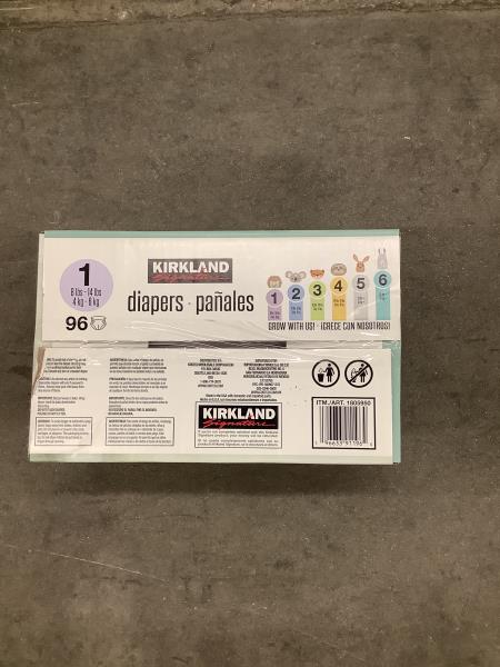 Kirkland Signature Diaper, Size 1, 96 Count Retail $35.97