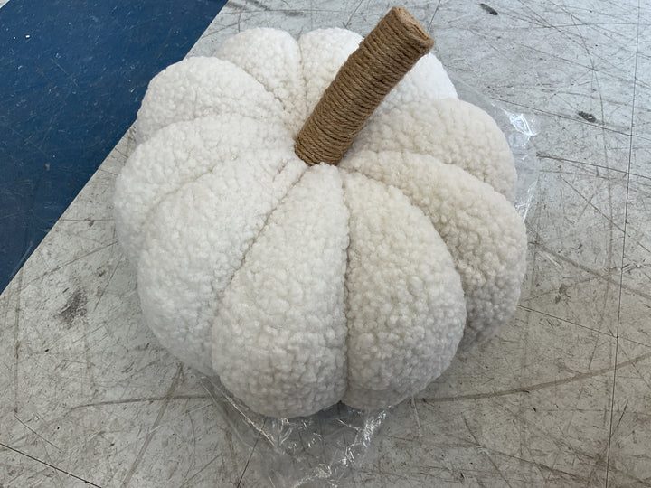 Valerie Parr Hill Cozy Fabric Plush Pumpkin - 14", Ivory Retail $25.00