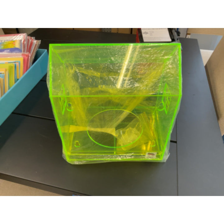 Unknown Brand, Neon Green Acrylic Drawer Organizer, Clear Plastic Wrap