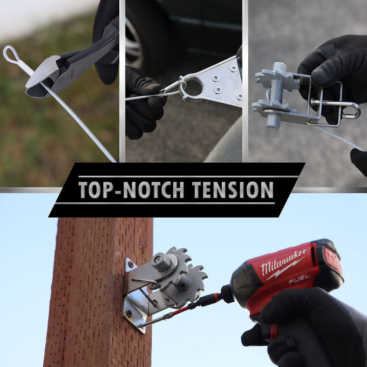 Amgo Hardware Kit Winch Set for Triangle Sun Shade Sails Canopy, Easy-Tensioning, 316 Military-Grade Stainless Steel(Winch + Hardware Kit + Cables)