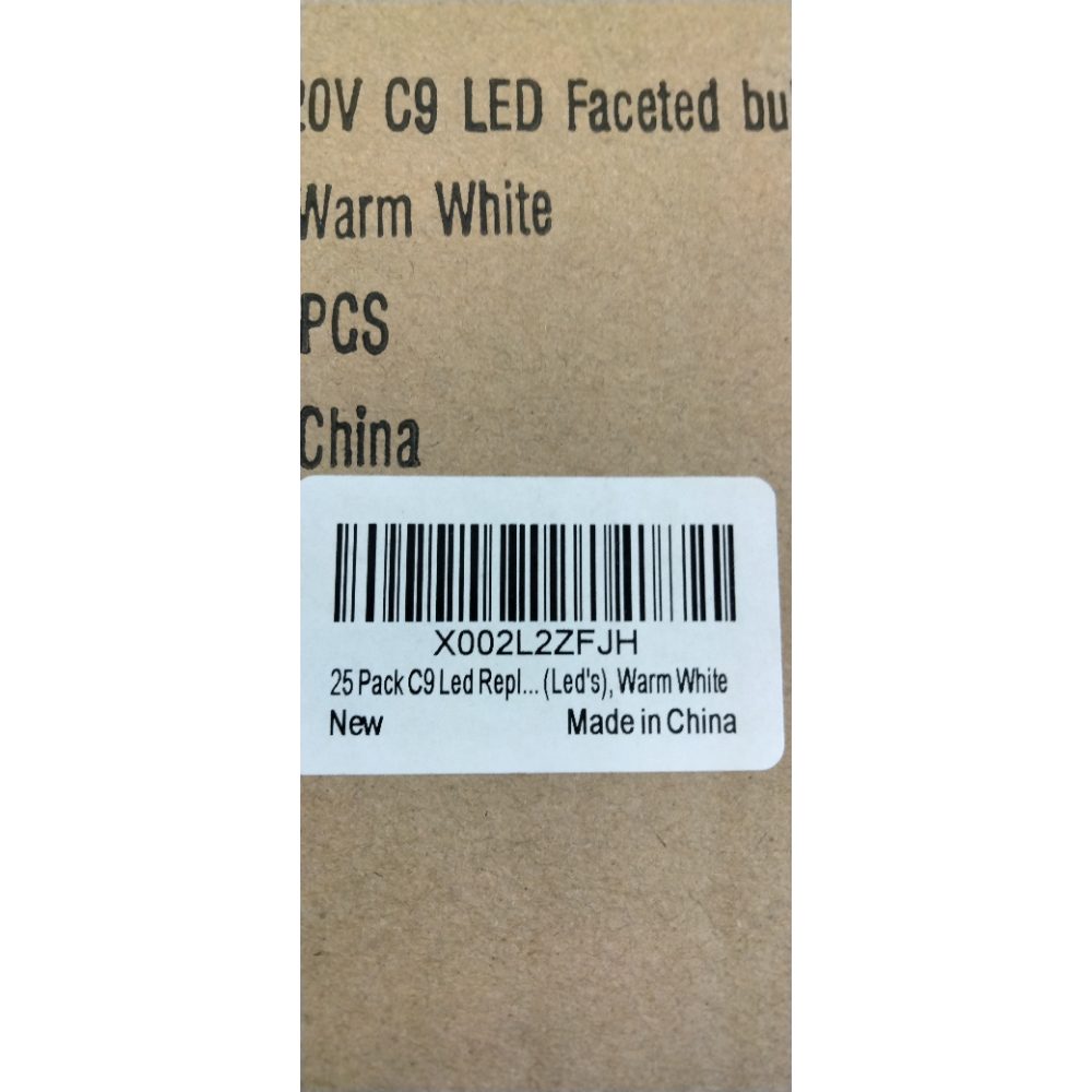 Brightown 25 Pack C9 Led Replacement Christmas Light Bulb, C9 Shatterproof Led Bulb for Christmas String Light, E17 Intermediate Base, Commercial Grade Dimmable Bulbs, 2 Diode (Led's), Warm White