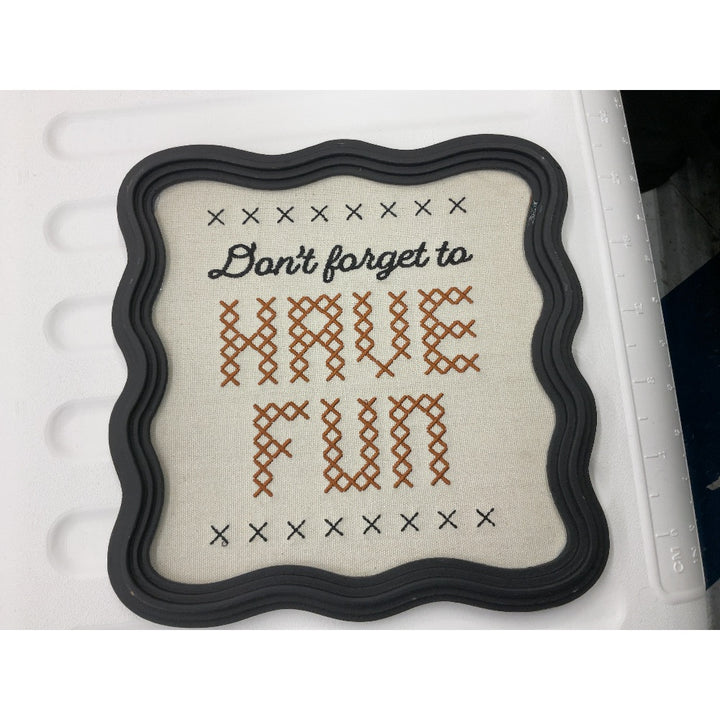eBay Cross Stitch Framed Art - "Don't Forget to Have Fun"