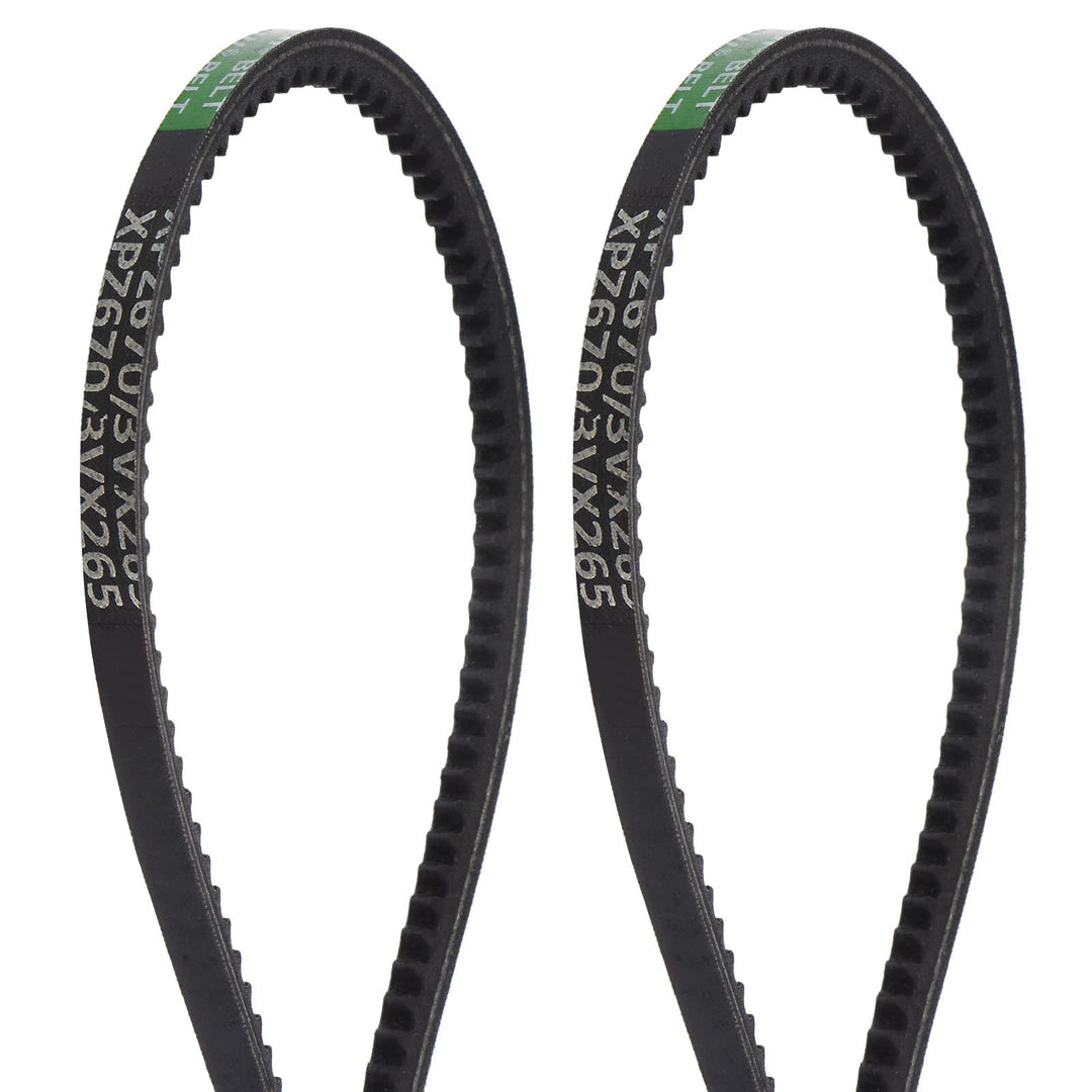 HARFINGTON 2pcs XPZ-670 V-Belts Drive Belt 670mm Pitch Girth 10mm Width 8mm Height Rubber for Power Transmission