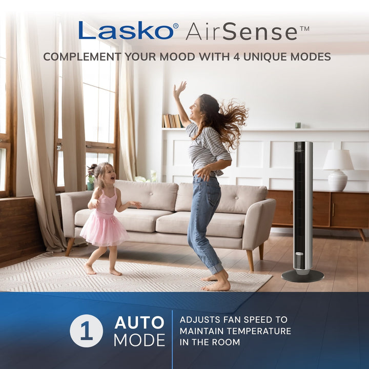 Lasko 40â€ WhisperForce DC Technology Tower Fan  29 Ft/s Airflow  Remote  Black  TDC401  New