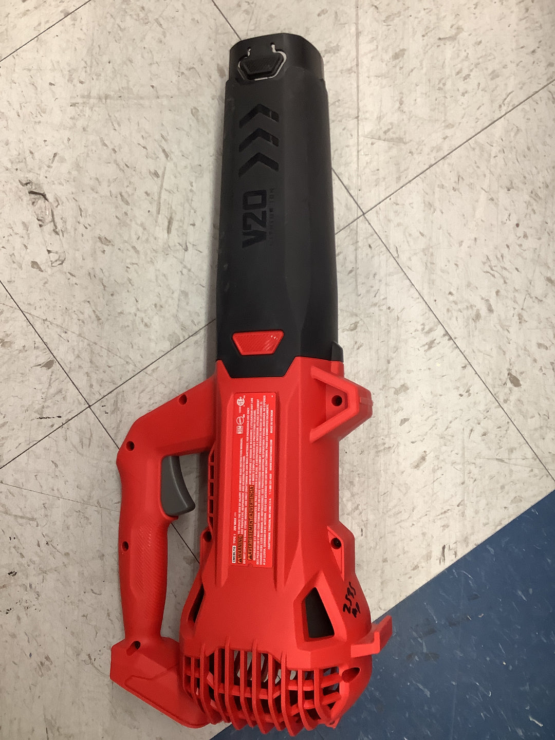 Craftsman Leaf Blower - Lightweight Design, Powerful Airflow, Ergonomic Handle - Red and Black (NO BATTERY NO CHARGE) TESTED WORKS