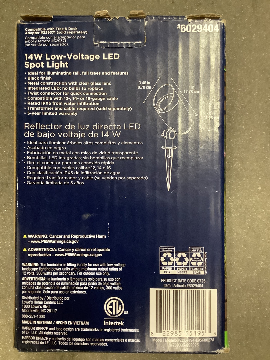 HB 950L 14W BLK LV SPOT(-4108920)