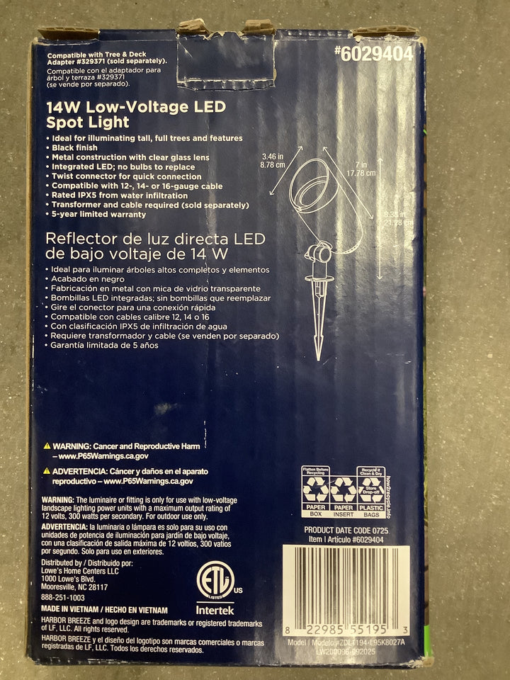 HB 950L 14W BLK LV SPOT(-4108920)