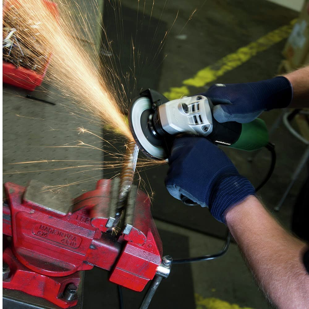Metabo HPT 4-1/2-Inch Angle Grinder, Includes 5 Grinding Wheels & Hard Case, 6.2-Amp Motor, Compact & Lightweight, G12SR4