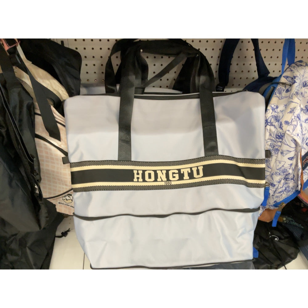 HONGTU Duffel Bag, 1980, Travel Tote, Carry-on, Lightweight, Gray