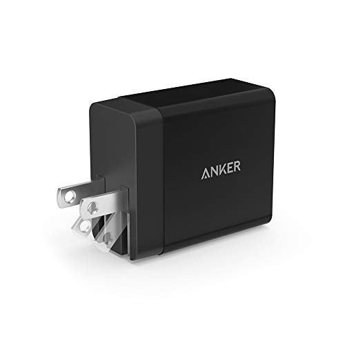 Anker 24W 2-Port USB Wall Charger with Foldable Plug and PowerIQ Technology for iPhone Xs/XS Max/XR/X//8/7/6/6 Plus, iPad Air 2/Mini 3, Galaxy S9/S8 Edge, Nexus, HTC M9, Motorola, LG and More