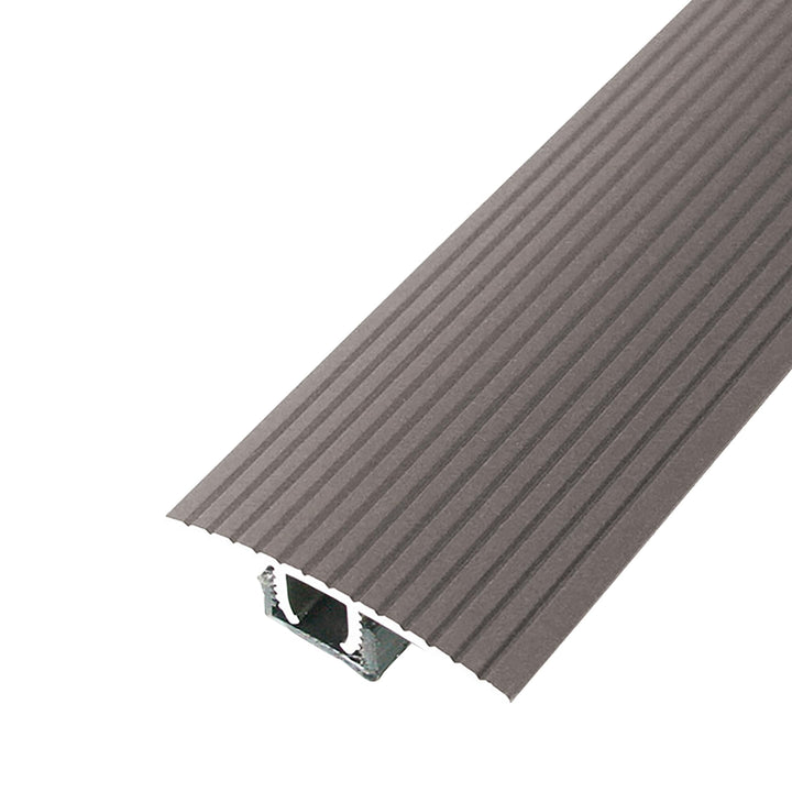 M-D Building Products 43322 1-1/2 in. X 36 in. Satin Nickel Aluminum CinchÂ® T-Molding Fluted w/Snaptrack