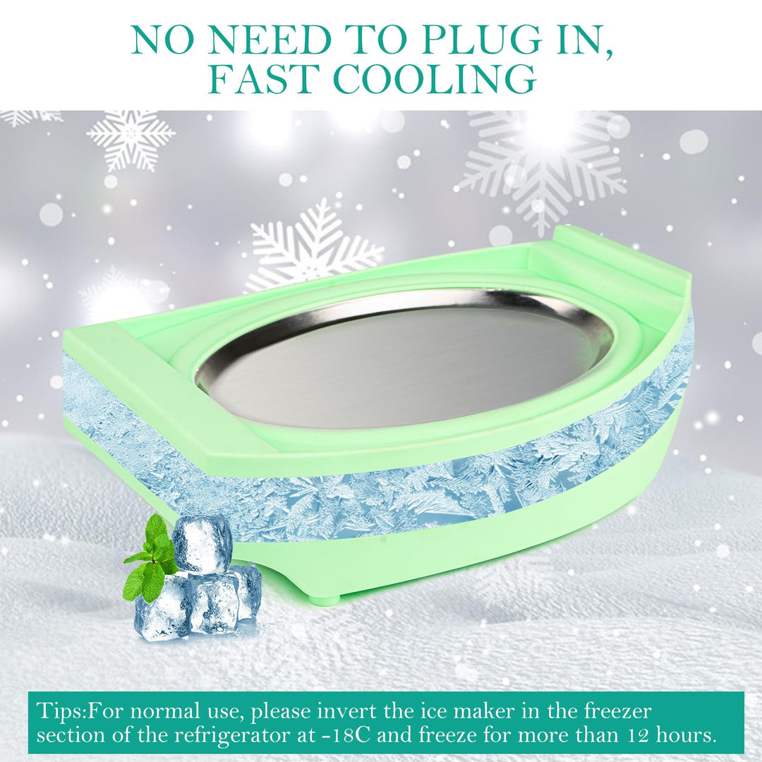 FROUXOUL Instant Ice Cream Maker Pan,Ideal for Fried Fruit Ice Cream Or Frozen Yogurt Sorbet Gelato Rolled Ice Cream,Homemade mini Ice Cream Plate for Kids