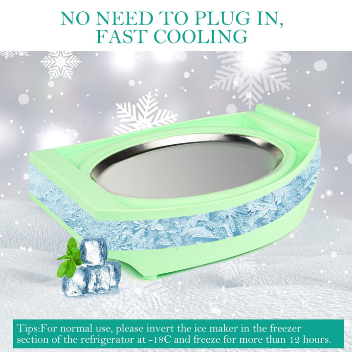 FROUXOUL Instant Ice Cream Maker Pan,Ideal for Fried Fruit Ice Cream Or Frozen Yogurt Sorbet Gelato Rolled Ice Cream,Homemade mini Ice Cream Plate for Kids