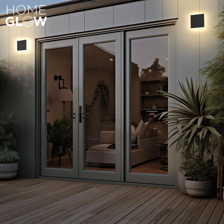 HOMEGLOW Edge LED Wall Light, Outdoor or Indoor Use. Black Modern Wall Sconce. Waterproof IP65. Warm White 3000k. AC 12W Hardwired. Durable Aluminum. Retail $52.00