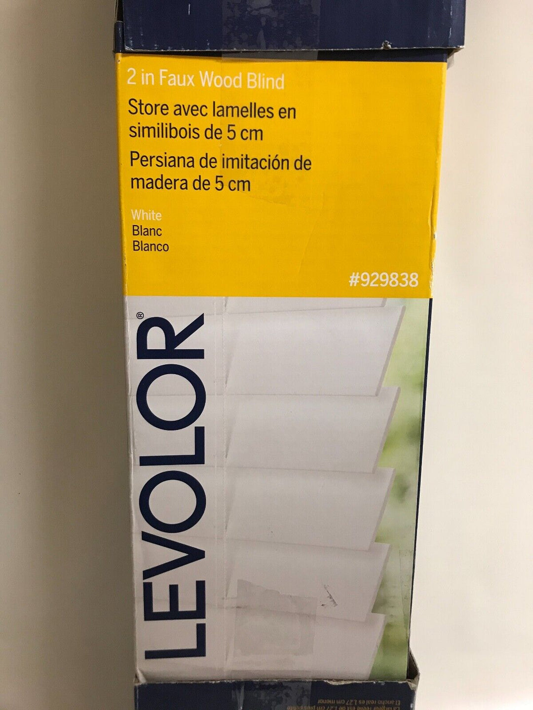 LEVOLOR 2-in White Faux Wood Blinds. Precut to 22 1/4" X 48". Hardware Included