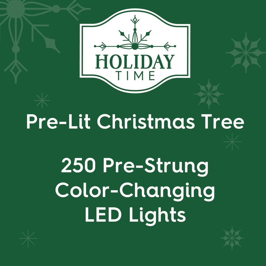 6.5ft Prelit White Madison Pine Artificial Christmas Tree Color-Changing LEDs Retail $99.00
