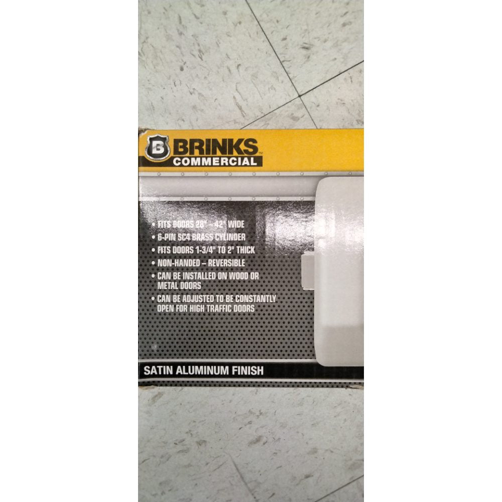 BRINKS Commercial - Commercial Door Exit Device, Aluminum Finish - Meets ANSI Grade 1 Standards, is UL 305 Compliant, and is ADA Compliant