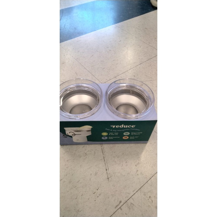 Reduce Saltini Margarita Tumbler 12 oz with 360° Sip Lid - Pack of 2, Blueberry and Dreamsicle