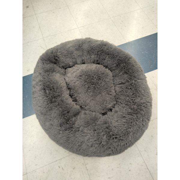 Best Friends by Sheri - Calming Shag Vegan Fur Donut Cuddler, Round Plush Bed - Gray Retail $35.00