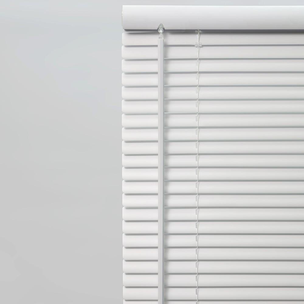 Light Filtering 1-in Slat Width 34-in X 64-in Cordless White Vinyl Light Mini