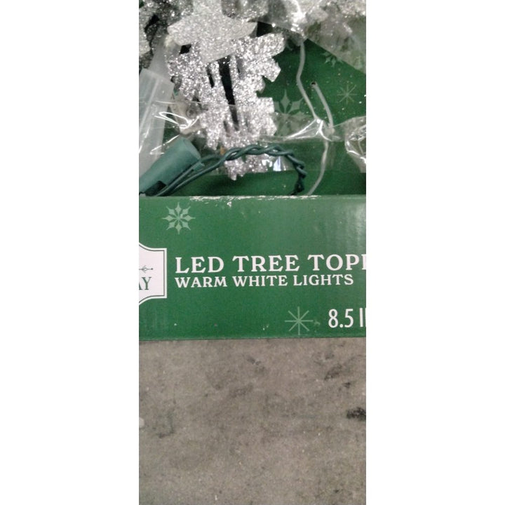 Holiday Time LED Tree Topper - Warm White Lights, 8.5" Retail $15.00