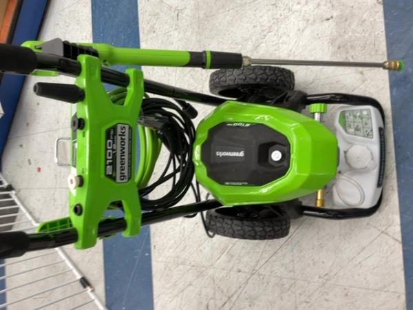 Greenworks 2100 PSI - Electric Pressure Washer, Powerful Cleaning, Compact Design, Green/Black Retail $180.00