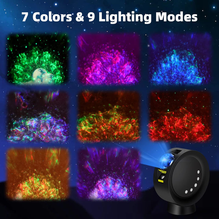 KIVOTAC Galaxy Star Projector with Remote Control, Adjustable Brightness, Time Setting - For Bedroom, Gaming, Home Theater Ceiling