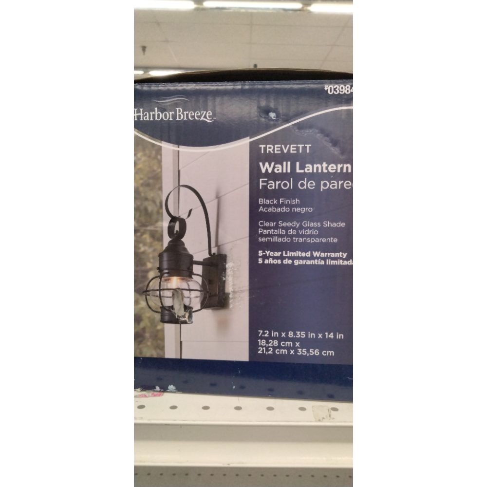 Portfolio Trevett 14-in H Matte Black Outdoor Wall Light